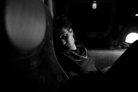 A dormir após uma longa tourné